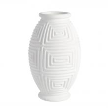 Global Views Company 3.31672 - Maze Vase - Matte White - Tall