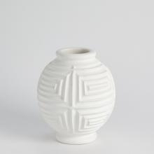 Global Views Company 3.31673 - Maze Vase - Matte White - Fat