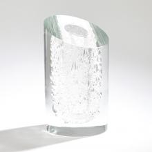 Global Views Company 6.60546 - Slant Vase - Clear with Bubbles