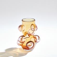 Global Views Company 6.60603 - Bubbled Vase - Amber Blush - Small