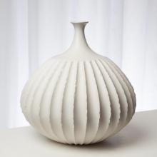 Global Views Company 7.10302 - Sawtooth Vase - Rustic White - Small