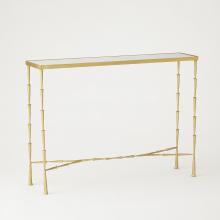 Global Views Company 7.90459 - Spike Console - Antique Brass with White Marble