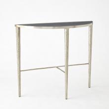 Global Views Company 7.91138 - Hammered Console - Antique Nickel with Grey Marble