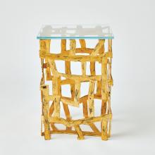 Global Views Company 7.91582 - Fragments End Table - Gold Leaf