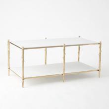 Global Views Company 8.82036 - Arbor Cocktail Table - Brass/White Marble