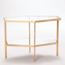 Global Views Company 8.82316 - Hexagon Table - Gold Leaf