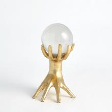 Global Views Company 8.82913 - Hands on Sphere Holder - Gold Leaf - Small