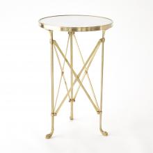 Global Views Company 8793 - Directoire Table - Brass/White Marble