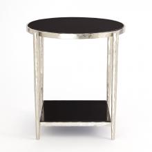 Global Views Company 9.93687 - Circle/Square Side Table - Nickel with  Black Granite