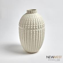 Global Views Company NW7.10009 - Nail Head Vase - Rustic White - Large