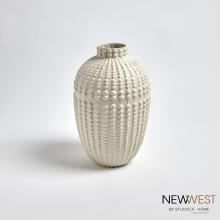 Global Views Company NW7.10010 - Nail Head Vase - Rustic White - Small