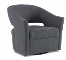 Sherrill Furniture 3313-C3/CURLY BLACK - LUNA SWIVEL CHAIR