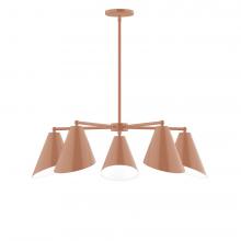 Montclair Light Works CHC415-19-L10 - 5-Light J-Series Chandelier, Terracotta