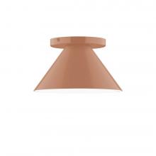 Montclair Light Works FMD421-19-L10 - 8" Axis Mini Cone LED Flush Mount, Terracotta