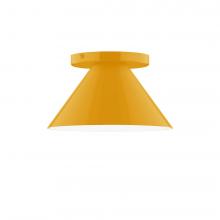 Montclair Light Works FMD421-21-L10 - 8" Axis Mini Cone LED Flush Mount, Bright Yellow