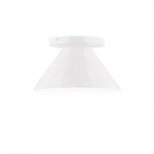 Montclair Light Works FMD421-44-L10 - 8" Axis Mini Cone LED Flush Mount, White