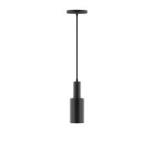 Montclair Light Works PEBX450-41-C02-L10 - 3.5" Stack Mini Cylinder LED Pendant, black fabric cord with canopy, Black