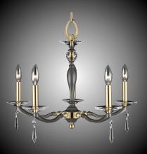 American Brass & Crystal CH5323-SP-32G-36G-ST - 5 Light Kensington Chandelier