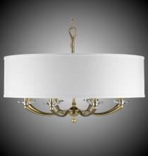 American Brass & Crystal CH5427-36G-ST-HL - 32 inch Kensington Drum Shade Chandelier