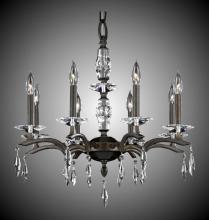 American Brass & Crystal CH5504-G-35G-ST - 8 Light Kaya Chandelier