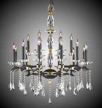 American Brass & Crystal CH5537-G-32G-36G-ST - 6+12 Light Two Tier Kaya Chandelier