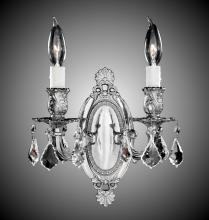 American Brass & Crystal WS9412-A-02G-PI - 2 Light Oblong Wall Sconce