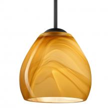 Besa Lighting 1BC-4122HN-BK - Besa Bolla Pendant Black Honey 1x50W MAX E12 Base