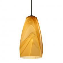 Besa Lighting 1BT-1509HN-LED-BK - Besa Chrissy Pendant Black Honey 1x9W LED