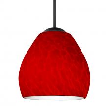 Besa Lighting 1BT-4122RC-BK - Besa Bolla Pendant Black Red Cloud 1x50W MAX E12 Base