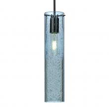 Besa Lighting 1JC-JUNI16BL-BK - Besa, Juni 16 Cord Pendant, Blue Bubble, Black, 1x60W MAX E26 Base