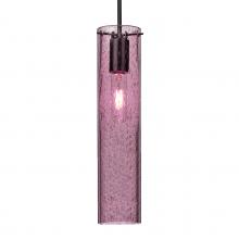 Besa Lighting 1JC-JUNI16PL-BK - Besa, Juni 16 Cord Pendant, Plum Bubble, Black, 1x60W MAX E26 Base