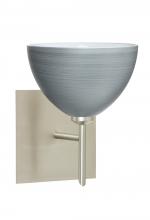 Besa Lighting 1SW-4679TN-LED-SN-SQ - Besa Wall With SQ Canopy Brella Satin Nickel Titan 1x5W LED