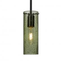 Besa Lighting 1TT-JUNI10MS-BK - Besa, Juni 10 Stem Pendant, Moss Bubble, Black, 1x60W MAX E26 Base