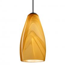 Besa Lighting 1XC-7198HN-BK - Besa Pendant Karli, Black Finish, Honey 1x50W MAX GY6.35 Base