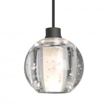 Besa Lighting 1XC-BOCA5BB-LED-BK - Besa Boca 5 Pendant, Clear Bubble, Black Finish, 1x3W LED