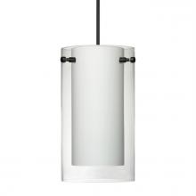 Besa Lighting 1XC-C44007-BK - Besa Pendant Pahu 4, Black Finish, Clear/Opal 1x35W MAX GY6.35 Base