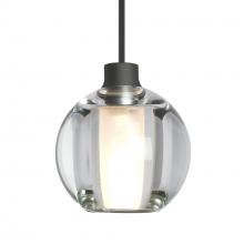 Besa Lighting 1XT-BOCA5CL-BK - Besa Boca 5 Pendant, Clear, Black Finish, 1x35W MAX GY6.35 Base