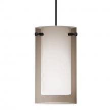 Besa Lighting 1XT-S44007-BK - Besa Pendant Pahu 4, Black Finish, Transparent Smoke/Opal 1x35W MAX GY6.35 Base