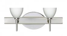 Besa Lighting 2SW-185807-LED-CR - Besa Divi Wall 2SW Opal Matte Chrome 2x5W LED