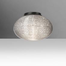 Besa Lighting 4912GLC-BK - Besa Pape 10 Ceiling Black Finish, Glitter 1x100W E26 Base