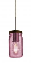 Besa Lighting J-MILO4PL-EDIL-BR - Besa Pendant For Multiport Canopy Milo 4 Bronze Purple 1x5W LED Filament