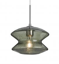 Besa Lighting J-ZENMS-SN - Besa, Zen Cord Pendant For Multiport Canopy, Moss Bubble, Satin Nickel Finish, 1x60W