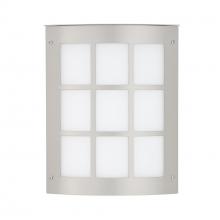 Besa Lighting MOTO11GR-WA-LED-SL - Besa Outdoor Moto 11 Grid Silver White Acrylic 1x5W LED