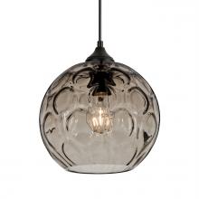 Besa Lighting OP-BOMYSM-BK - Besa Bombay Outdoor Pendant, Smoke, Black Finish, 1x60W E26 Base