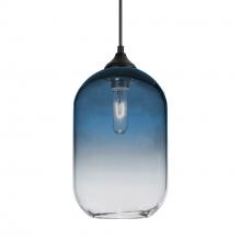 Besa Lighting OP-OMEGA12ST-BK - Besa, Omega 12 Outdoor Pendant,Steel/Clear, Black Finish, 1x60W E26 Base