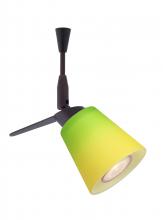 Besa Lighting SP-5042GY-06-BR - Besa Spotlight With 6" Stem Canto 3 Bronze Bicolor Green/Yellow 1x35W Halogen Mr11