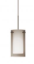 Besa Lighting X-S44007-BR - Besa Pendant For Multiport Canopy Pahu 4 Bronze Transparent Smoke/Opal 1x35W Halogen