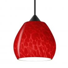 Besa Lighting XP-5605RC-BK - Besa Pendant Tay Tay, Black Finish, Red Cloud 1x50W MAX GY6.35 Base