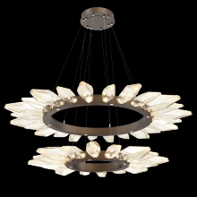 Hammerton CHB0050-2T-FB-CA-CA1-L1 - Rock Crystal Radial Ring Two Tier - 42/56-Flat Bronze