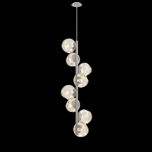 Hammerton CHB0086-T8-BS-GA-001-L1 - Luna 8pc Twisted Vine-Beige Silver-Geo Inner - Amber Outer-Threaded Rod Suspension-LED 2700K